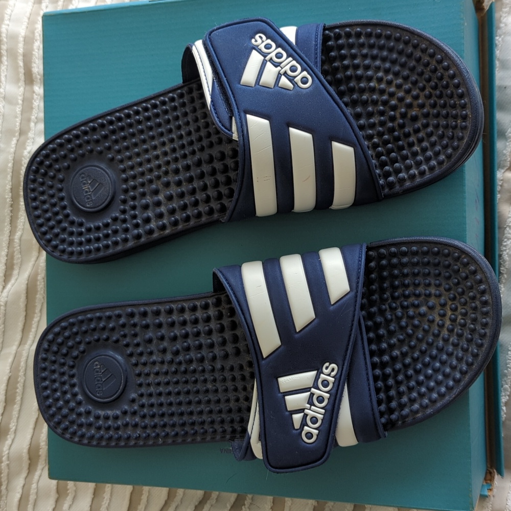 Adidas Adilette Shower Slides Men Sz 12
